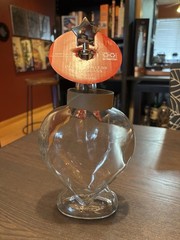 Heart Shape Wine Glass Bottle Mode In Italy