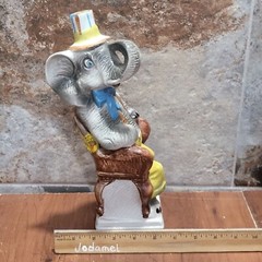 Vintage Elephant Wine Decanter Empty Bottle 12&Prime; Red Wine Mareialla Product Of It