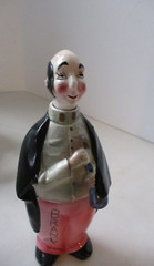 1950&rsquo;s Vintage Waiter Brandy Whiskey Decanter Ceramic