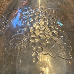 VTG 11.25” Tall Grape Glass Wine Bottle, Women Bros Inc Philadelphia, PA, NO CAP