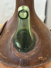 Italian 1920’s Leather Wine Decanter Server Hand Made Rare Find🦄
