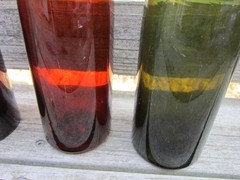 Antique Long Neck Wine Bottle Lot, Tall Hock- Gorgeous Set with a Story