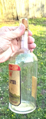 RARE ANTIQUE ORIGINAL  » G $ W MILL FARM  » WHISKEY PAPER LABEL BOTTLE!!