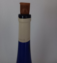 VINTAGE 2010 COBALT BLUE JOHANN FALKENBURG GLASS WINE BOTTLE 19&Prime; TALL WITH CORK