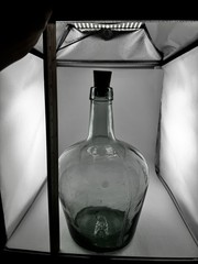 Vintage VIRESA Green Blue 12&Prime; Wine Glass Bottle Good