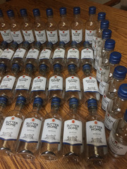48 Sutter Home Merlot Wine 187 ML Empty Plastic Bottles & Lids- Great for Crafts