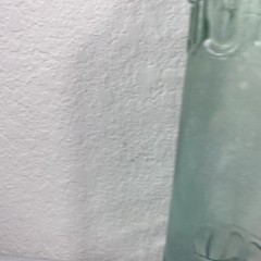 Vintage Decorative Blue Glass Textured Wine Bottle – 12 1/4 inches READ