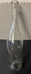 Vintage French Modele Depose Long Necked Glass Bottle – Floral Design