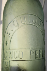 Vintage 1920s? Spanish Wine Bottle CINCO PERLAS A. QUIJANO PEURTO SANTA MARIA