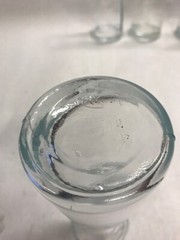 6 pc Vintage clear glass restaurant wedding flower vase Made ITALY small 7 in