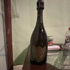 Dom Pérignon Empty Champagne Wine Bottle, Black Collectible Decor