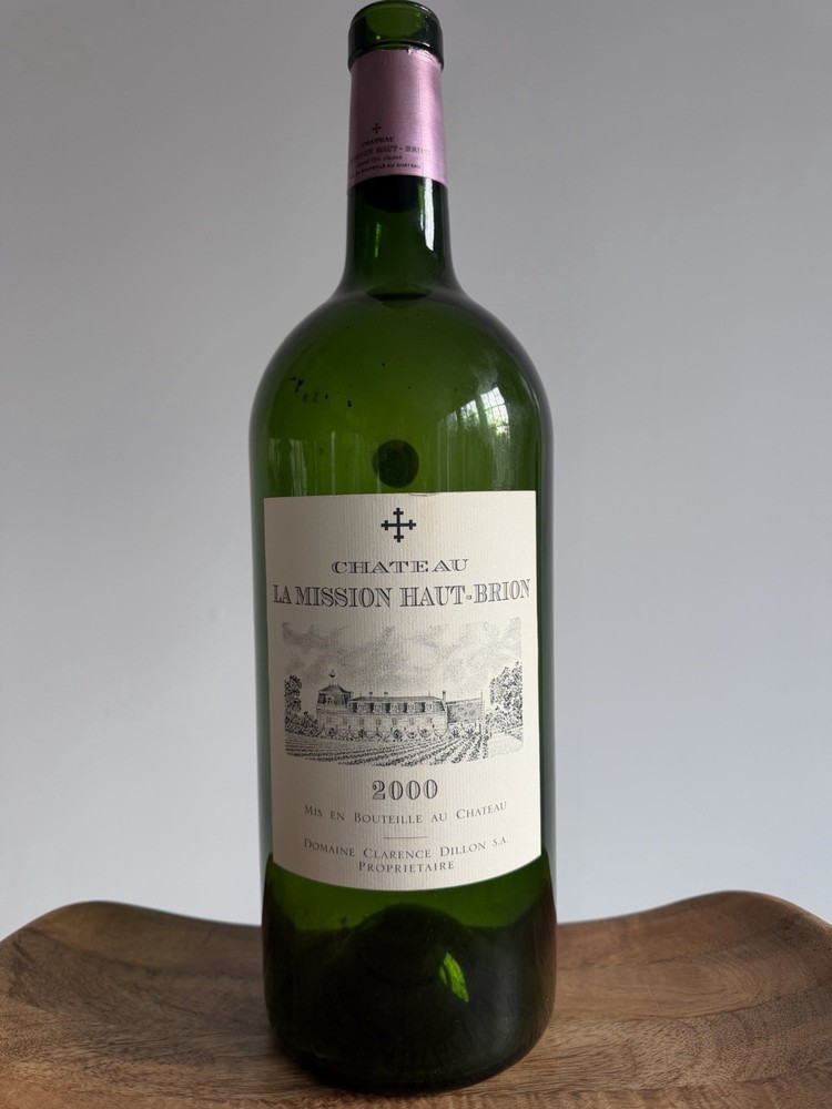 3L Jeroboam Empty Châteaux La Mission Haut-Brion 2000 Millennium Vintage Bottle