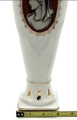 VTG MCM F. lli Marchi Brescia Wine Bottle Vase Hand Painted In Italy 12&Prime; T