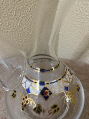 Late 19 Th Century Decorative Spanish Hand Blown glass porrón