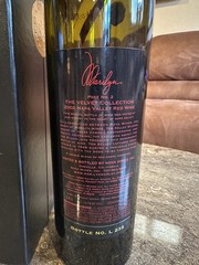 Marilyn Monroe The Velvet Collection Numbered Wine Bottle, 2002, Empty, Magnum