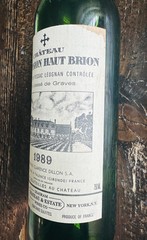 Chateau La Mission Haut Brion Wine Bottle Empty 1989 France Collectible 750 ML