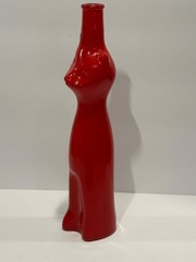 Rheinhessen Riesling Red Happy Cat Empty Wine Bottle German 2021 No Cork Empty