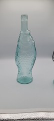 Vintage Italian Wine Bottles. Light Green Tinted Glass. Set Of 2. No Corks. EC