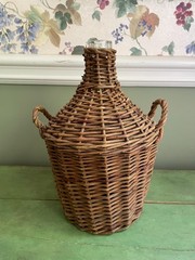 Vintage Wicker Demijohn Wine Bottle 11&Prime;
