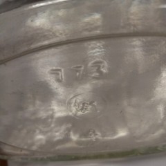 Vtg Garretts American Wines Clear Glass 1/2 Gal Bottle Decanter Embossed Grapes