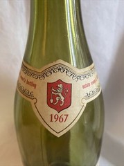 Vintage Faiveley Burgundy Cote-D’Or France 1967-No Cork, Empty Bottle (WC9)