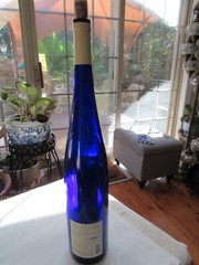 RARE Large 19&Prime; Vintage 2014 Johann Riesling Germany Empty Cobalt Blue Bottle