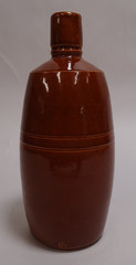Brown Clay Portuguese Lancers Wine Bottle Portugal Vintage Vin Rose MCM Red