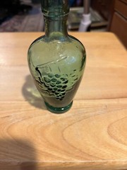 Vtg Cantine Vaselli Orvieto Clear Blue Green Wine Bottle 6&Prime; H Orvieto