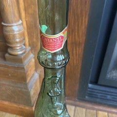 Vintage Italian Chianti 44” Tall Green Wine Bottle Women Empty