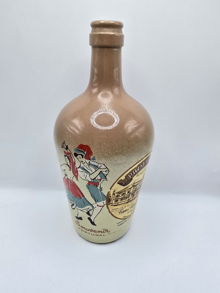 Vintage Souvenir Portugal Fondango Ribate Jo Rose Wine Glass Bottle
