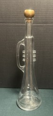Vintage Pyramid Winery ? Trumpet Horn Shaped Clear Glass Decanter 14” Tall