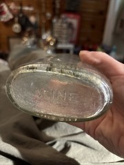 Vintage Antique Clear Glass One Pint Wine Bottle