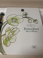 PERRIER-JOUET BELLE EPOQUE CHAMPAGNE GIFT BOX Empty Bottle 2 Flutes 2007