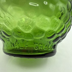 Gallo Half Gallon Flavor -Guard Green Glass Bottle Embossed Grapes & Vines VTG