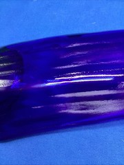 Melted Slumped Wine Bottle – Blue