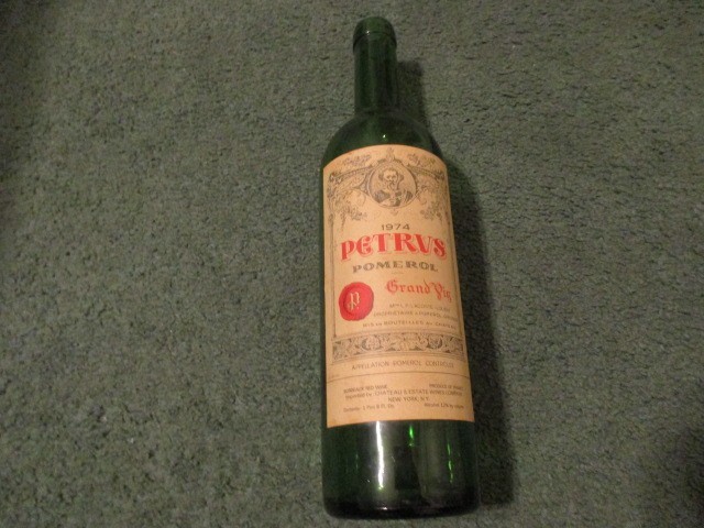 Vintage 1974 Petrus Pomerol Empty Bottle – No Cork