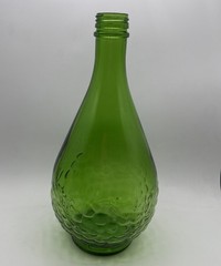 Gallo Half Gallon Flavor -Guard Green Glass Bottle Embossed Grapes & Vines VTG