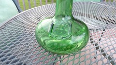 Vintage L.J. McGuinness co. Green wine bottle made in Canada 9&Prime; tall
