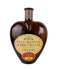 Heart Shaped Glass Wine Bottle PAUL MASSON RARE CREAM SHERRY Curve’e No. 002c
