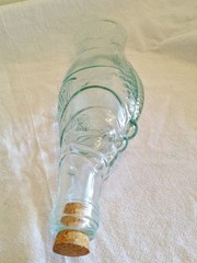 Vtg Empty Italian Fish Shaped Wine Bottle 10” Grn Pescevino Glass Beach Nautical