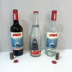 Lot Jaws 50th Anniversary Amity Island Red / White/ Spritzer EMPTY Wine Bottles
