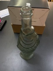 Vintage CEVIN Glass Fish Bottle 75CL3 Chianti Wine Bottle Decanter 13.5&Prime; Tall