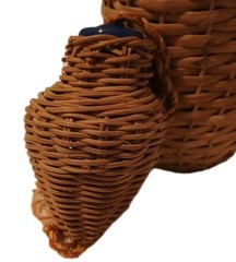 BasketWrapped WineBottle, Demijohn, Mid Century. FreeWickerSachet Incl.