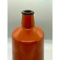 VTG 1980 JM Da Fonseca Azeitao Portugal Rust Brown Painted Glass 9&Prime; Wine Bottle