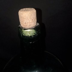 Vintage French Viresa Bottle Demijohn Wine Jug Spain 12&Prime; Green Glass