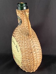 Old Mudeira Wine Maimsey Sweet Wicker Wrapped Empty Bottle Portugal