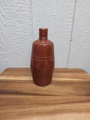 Vintage Lancers Wine Bottle Red/Brown Stoneware Jug 9&Prime; Portugal EUC!