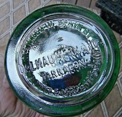 DALMAU HERMANOS TARRAGONA wine liquor bottle(empty) painted glass, made in Spain