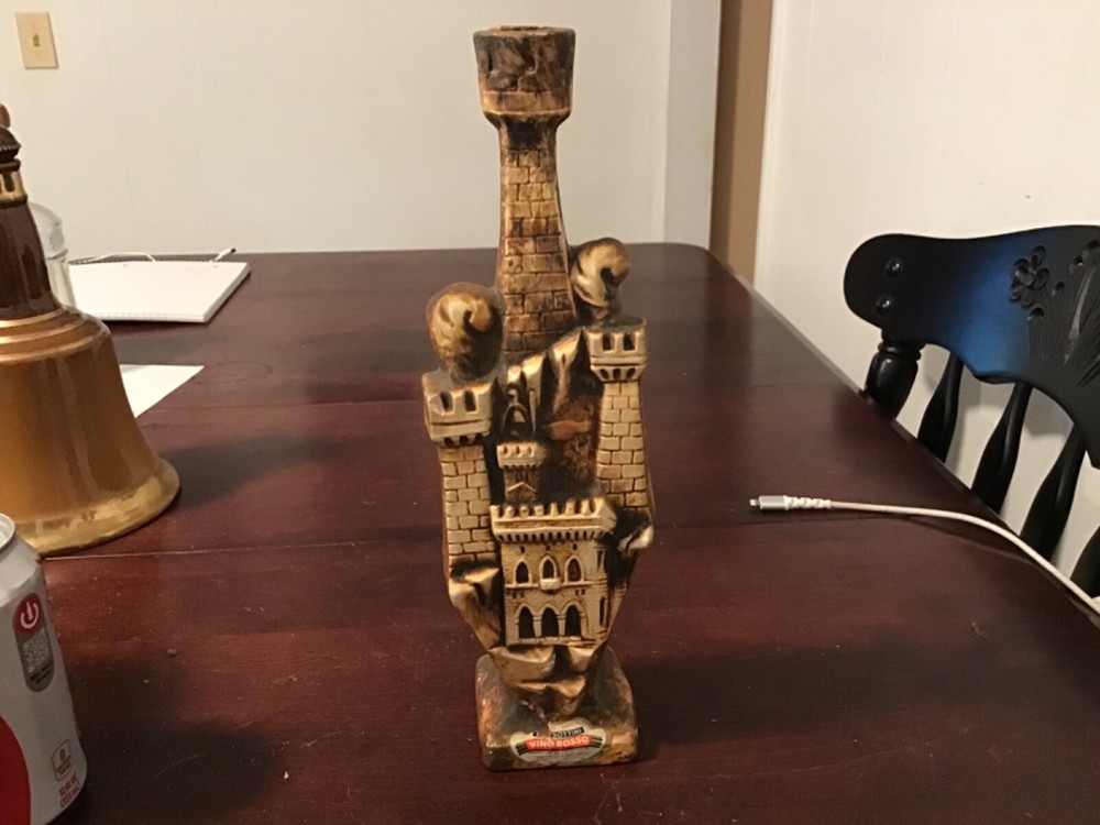 Vintage Casa Vinicola Boccaccio Basting Vino Rosso Castle Wine Bottle Very Rare