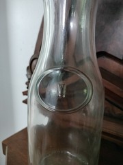 Vintage Paul Masson 10.5&Prime;Glass Wine Carafe Embossed